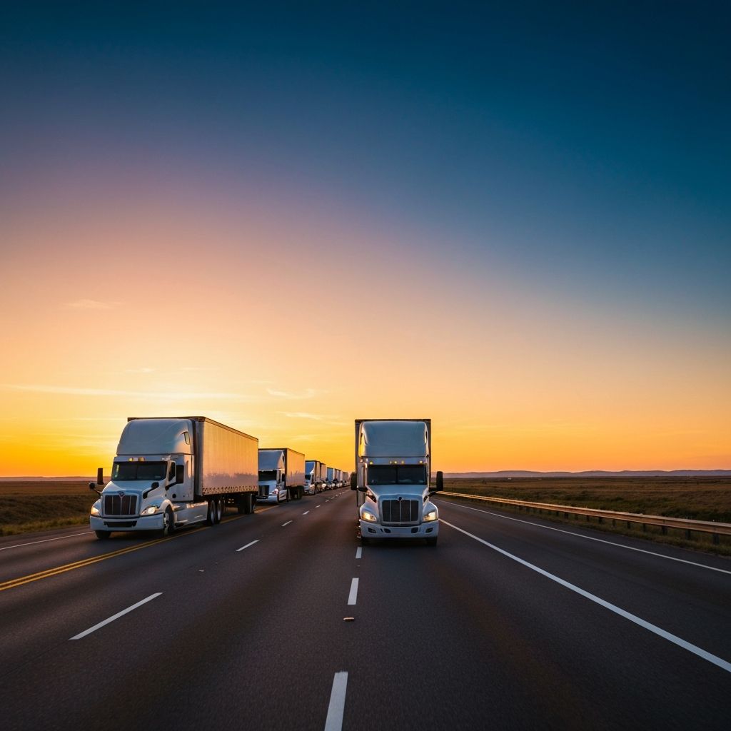 Mak Way Inc fleet on the highway